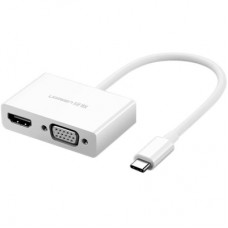 Перехідник USB Type C to HDMI + VGA MM123 white Ugreen (30843)