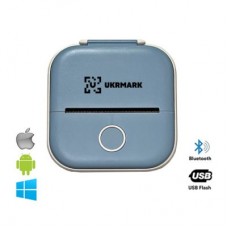 Принтер чеків UKRMARK P02BL Bluetooth, блакитний (900936)