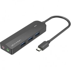 Концентратор Vention USB 3.1 Type-C to 3xUSB 3.0+MicroUSB+3.5mm Sound Adapter black (TGQBB)