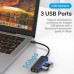 Концентратор Vention USB 3.1 Type-C to 3xUSB 3.0+MicroUSB+3.5mm Sound Adapter black (TGQBB)