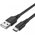 Дата кабель USB 2.0 AM to Type-C 1.5m 3.0A (18W) PVC black Vention (CTHBG)