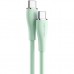 Дата кабель USB-C to USB-C 1.0m USB2.0 100W (20V/5A) Light Green Silicone Vention (TAWGF)