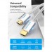 Кабель мультимедійний HDMI to HDMI 2.0m V2.0 4K 60Hz Silver Metal Type Vention (AABIH)