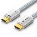 Кабель мультимедійний HDMI to HDMI 2.0m V2.1 8K 60Hz Silver Metal Type Vention (ALCIH)