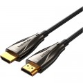 Кабель мультимедійний HDMI to HDMI 20.0m V2.0 Optical 4K 60Hz 18Gbps Dolby 7.1 PVC Black Zinc Alloy Vention (ALABQ)