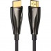 Кабель мультимедійний HDMI to HDMI 20.0m V2.0 Optical 4K 60Hz 18Gbps Dolby 7.1 PVC Black Zinc Alloy Vention (ALABQ)