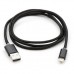 Дата кабель USB 2.0 AM to Lightning 1m LED black Vinga (VCPDCLLED1BK)