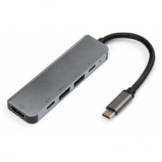 Концентратор Vinga Type-C to 4K HDMI+2*USB3.0+PD+USB-C 3.1 Gen1 aluminum (VCPHTC5AL)