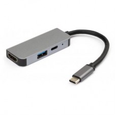 Концентратор Vinga Type-C to 4K HDMI+USB3.0+PD aluminium (VCPHTC3AL)