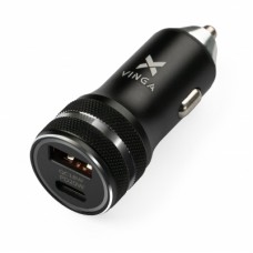 Зарядное устройство Vinga QC3.0 + PD Quick Car Charger aluminium 36W Max black (VCCQPAC)