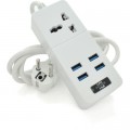 Мережевий фільтр живлення Voltronic TВ-Т06, 1роз, 4*USB White (ТВ-Т06-White)