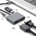 Порт-репликатор XO 4-in-1 Dock USB-C (HDMI/VGA/USB3.0/USB-C PD) (XO-HUB001SL)