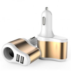 Зарядний пристрій XoKo CC-303 2 USB 2.1A Gold / White (CC-303-GDWH)