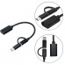 Перехідник OTG AC-150 2in1 USB 3.0 - MicroUSB USB Type-C Black XoKo (AC-150-BK)